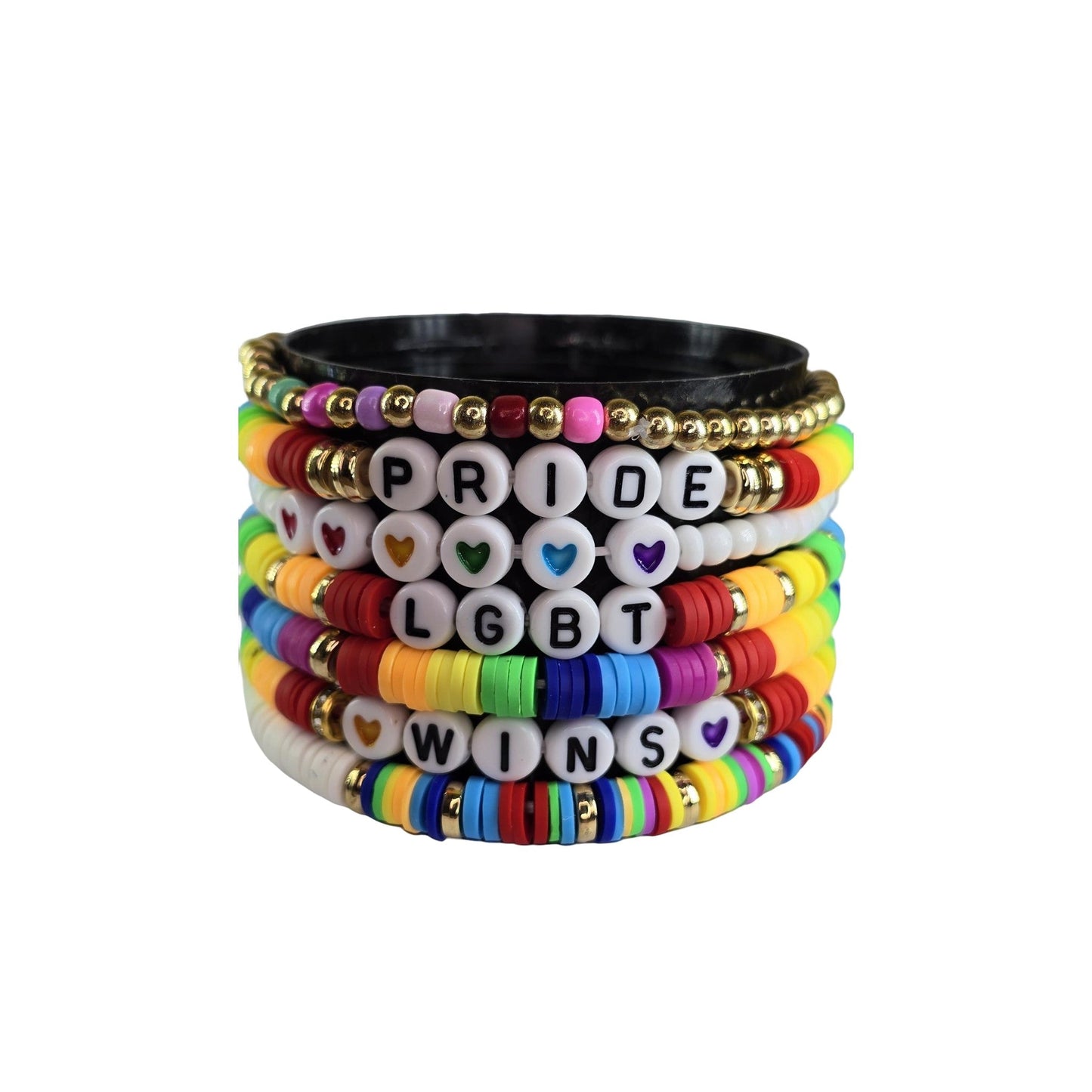 7 pc Pride Bracelet for Women - Semicolon Sentiments