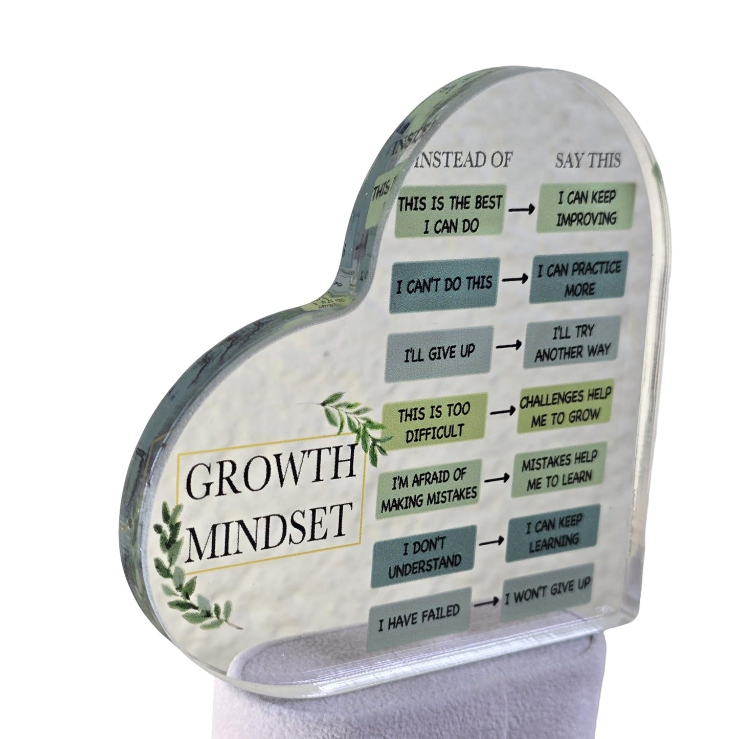 Heart Shape - Growth Mindset - Semicolon Sentiments