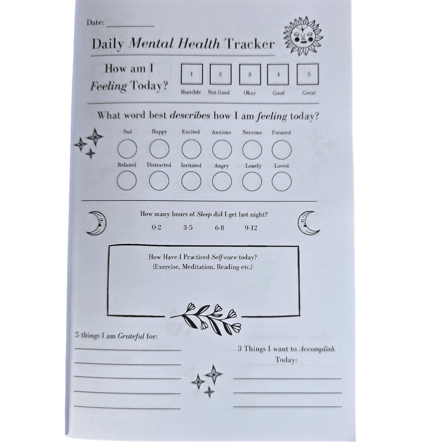 Mental Health Journal for Women - Semicolon Sentiments