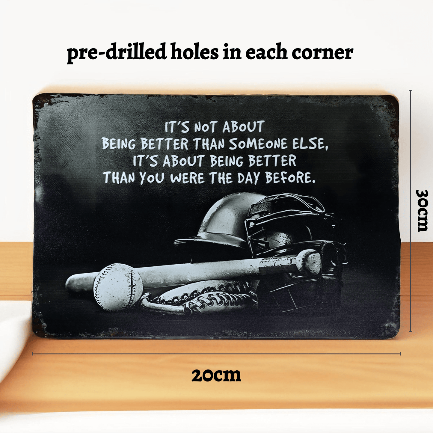Metal wall art - "It's not about being better than someone else…" - Semicolon Sentiments