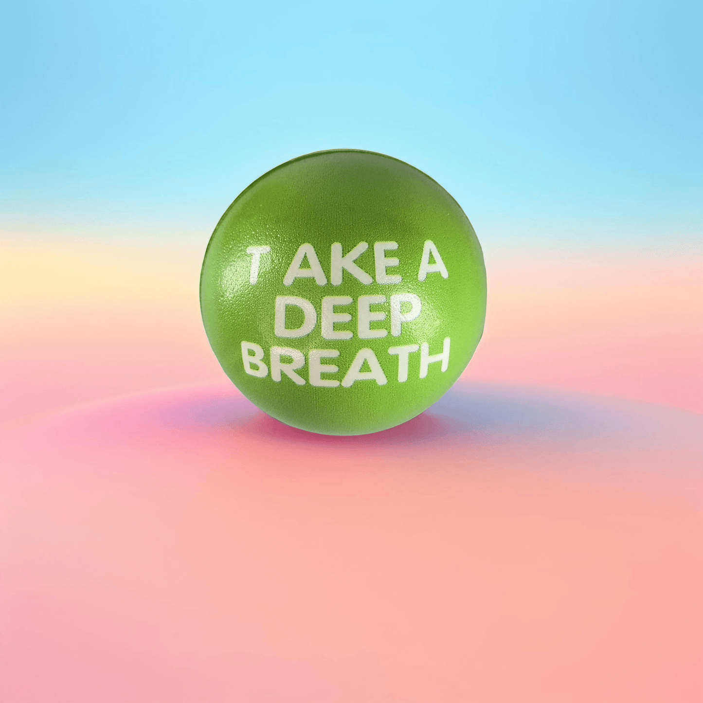 Slogan Stress Balls - Take a Deep Breath/Enjoy Every Moment (Green) - Semicolon Sentiments