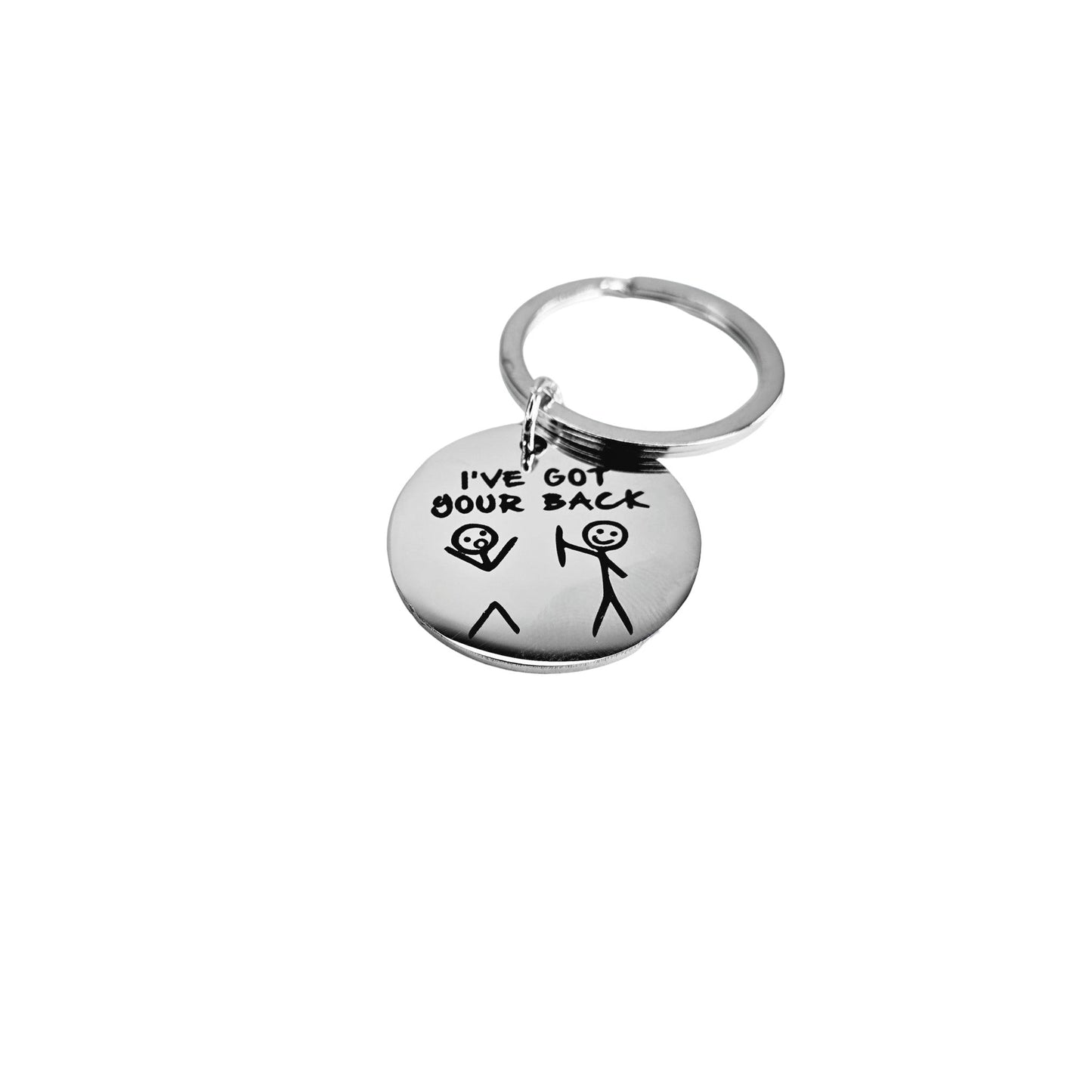 Stainless Steel Keyring ("I've got your back") - Semicolon Sentiments