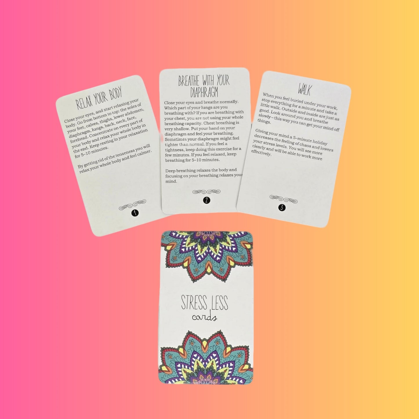 Stress Relief Meditation Cards - Semicolon Sentiments