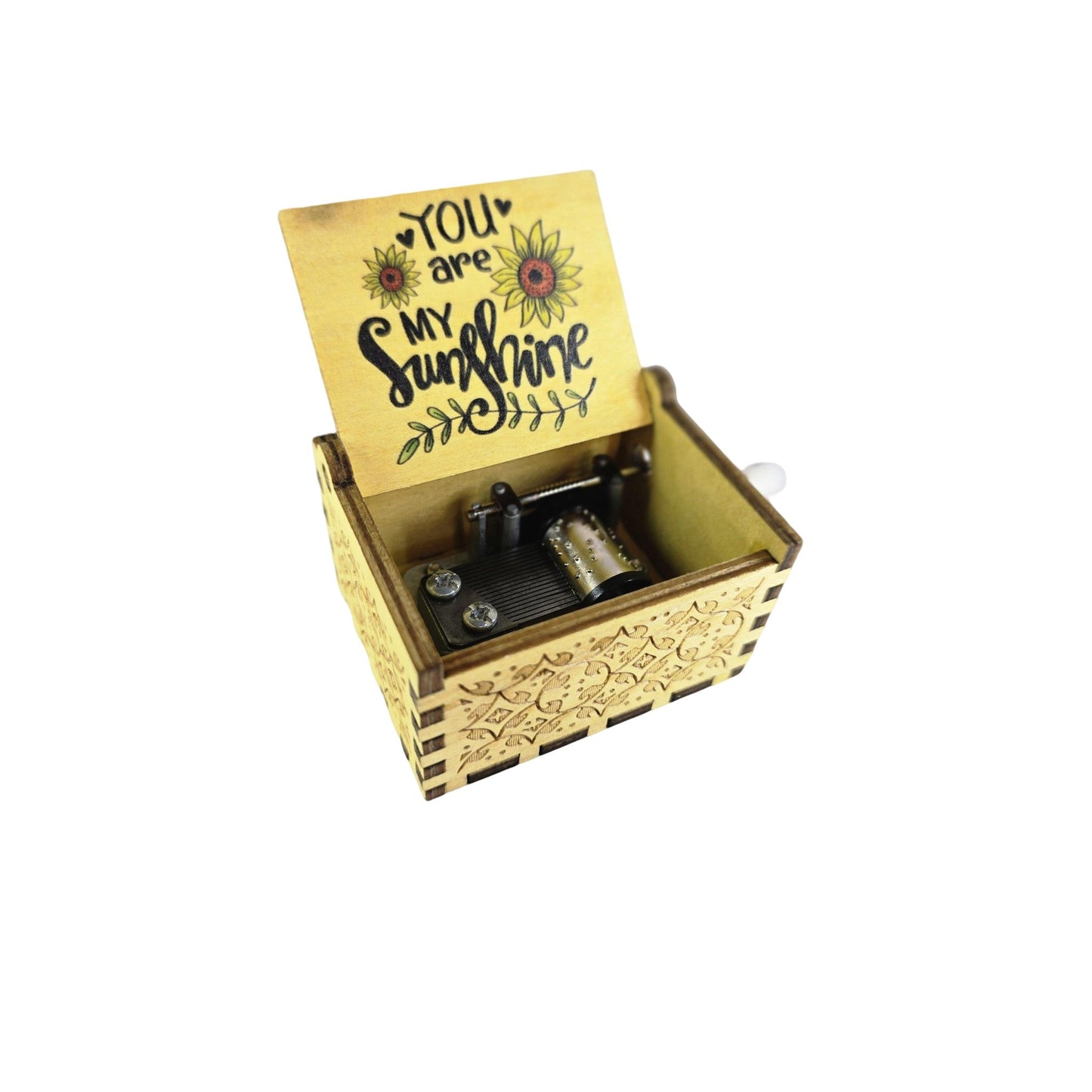 Wooden Music Box - Semicolon Sentiments