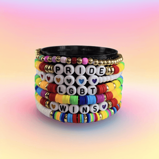 7 pc Pride Bracelet for Women - Semicolon Sentiments