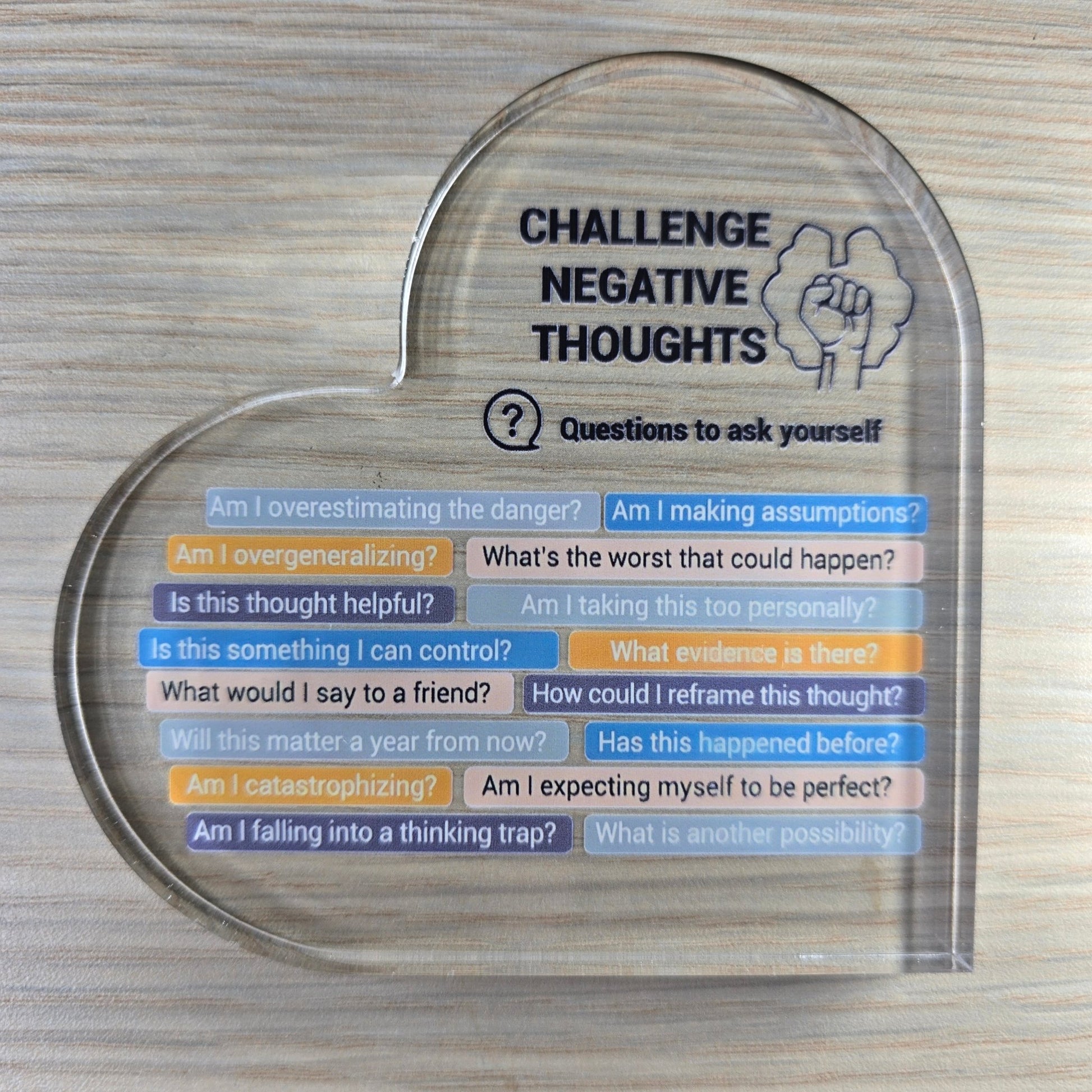 Heart Shape - Challenge Negative Thoughts - Semicolon Sentiments