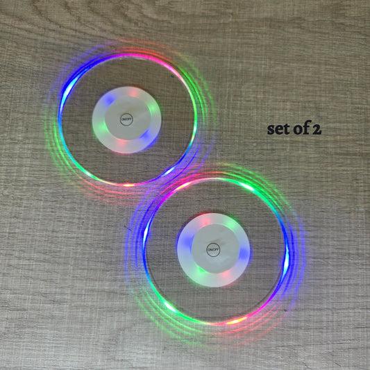 LED luminous coaster (batteries incl) - 2 pack - Semicolon Sentiments
