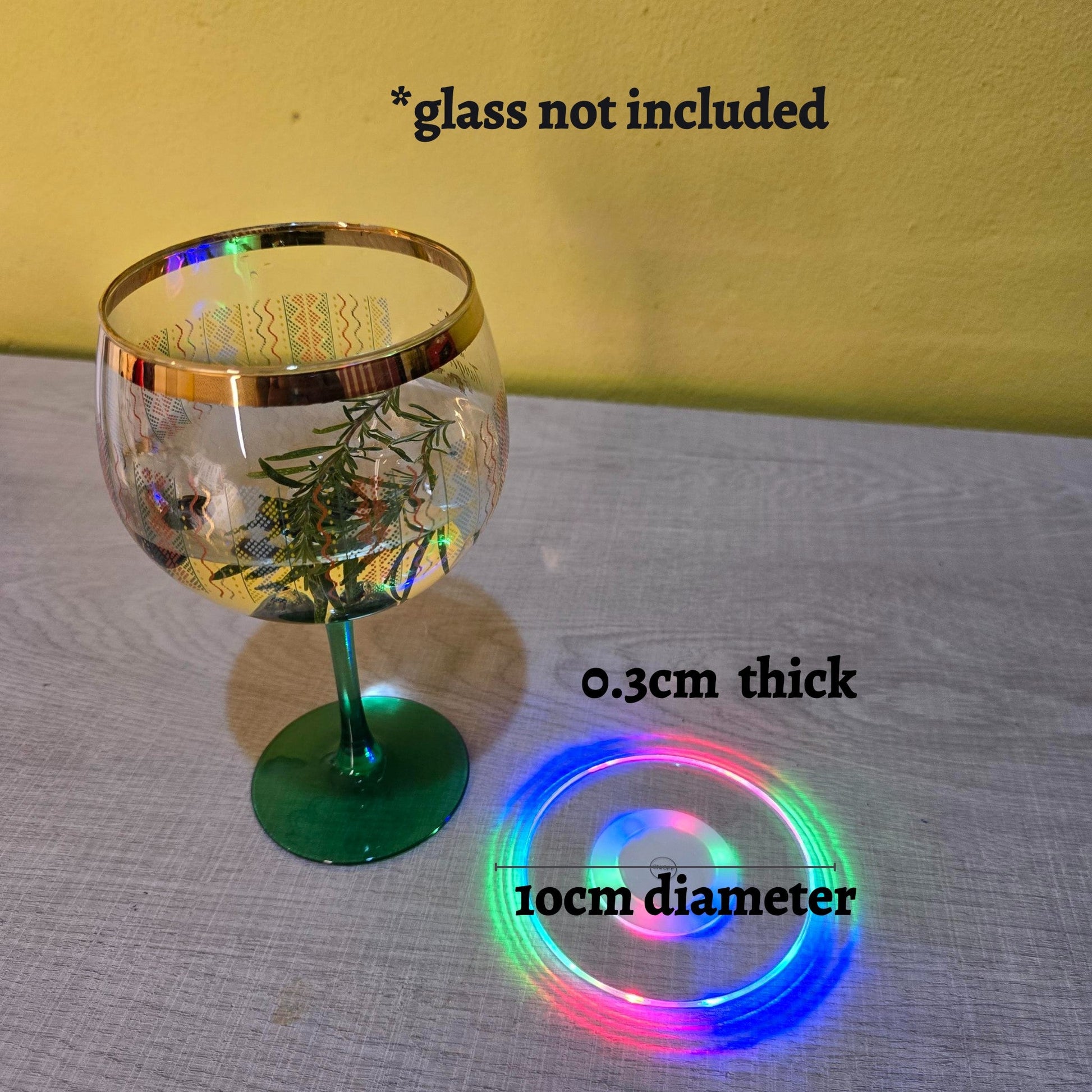 LED luminous coaster (batteries incl) - 2 pack - Semicolon Sentiments