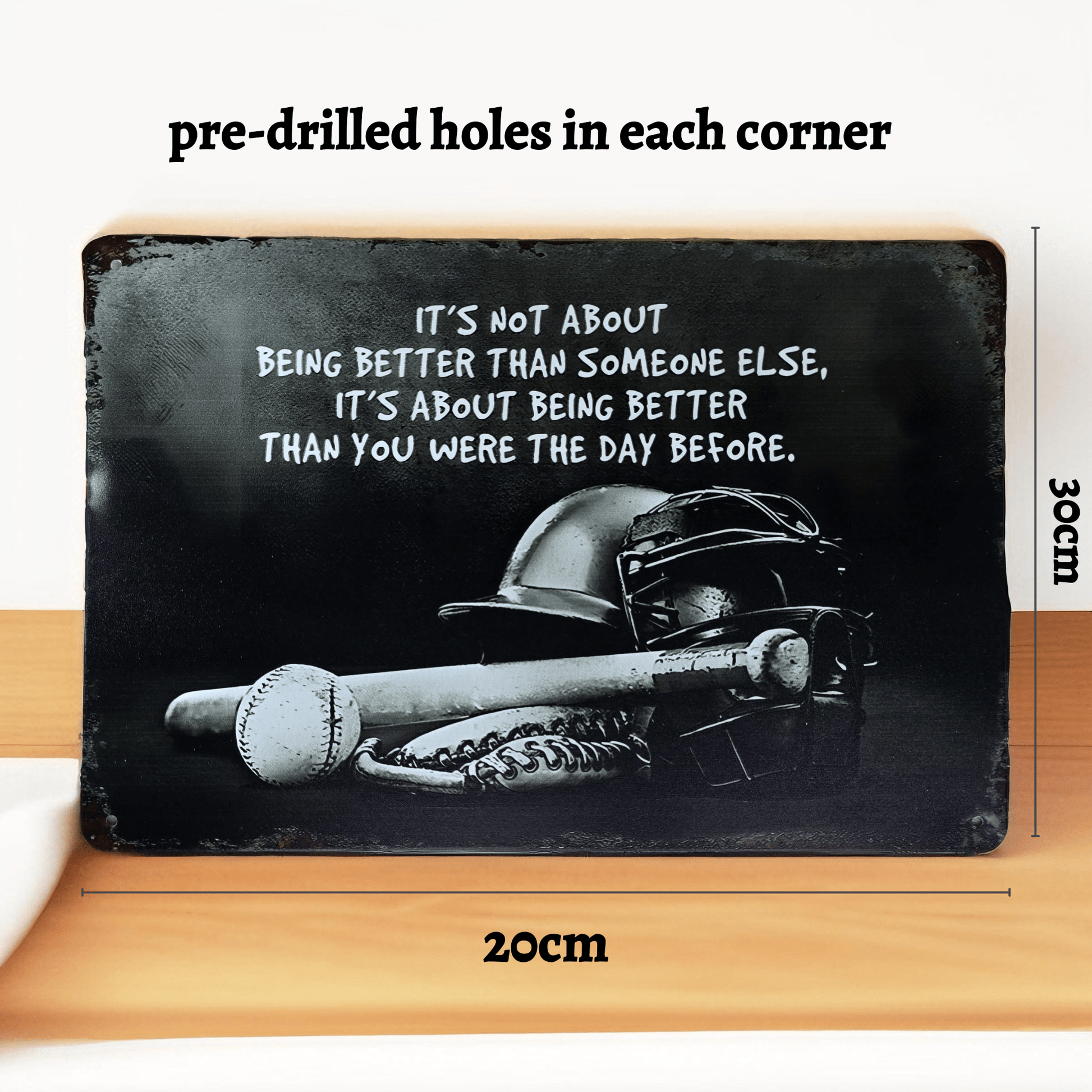 Metal wall art - "It's not about being better than someone else…" - Semicolon Sentiments