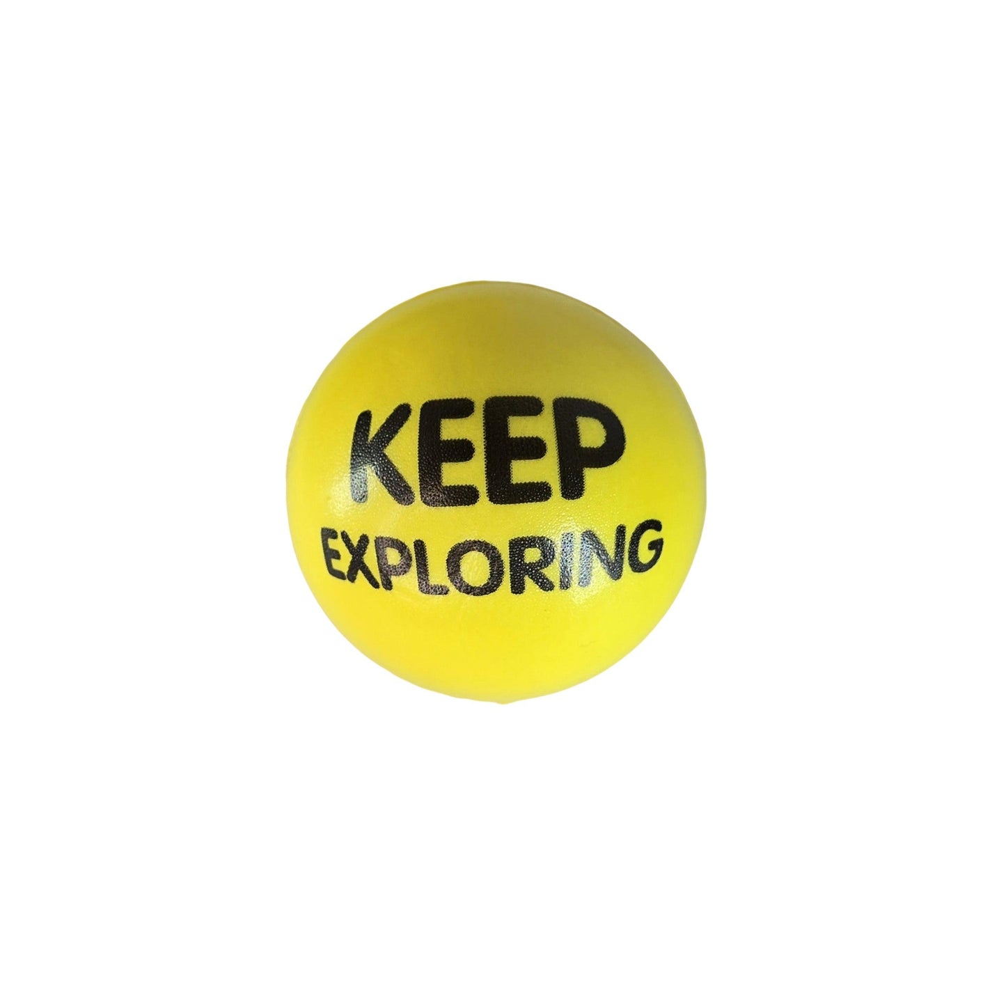 Slogan Stress Balls - Keep Exploring/Be Calm Be Quiet Be Kind(Yellow) - Semicolon Sentiments