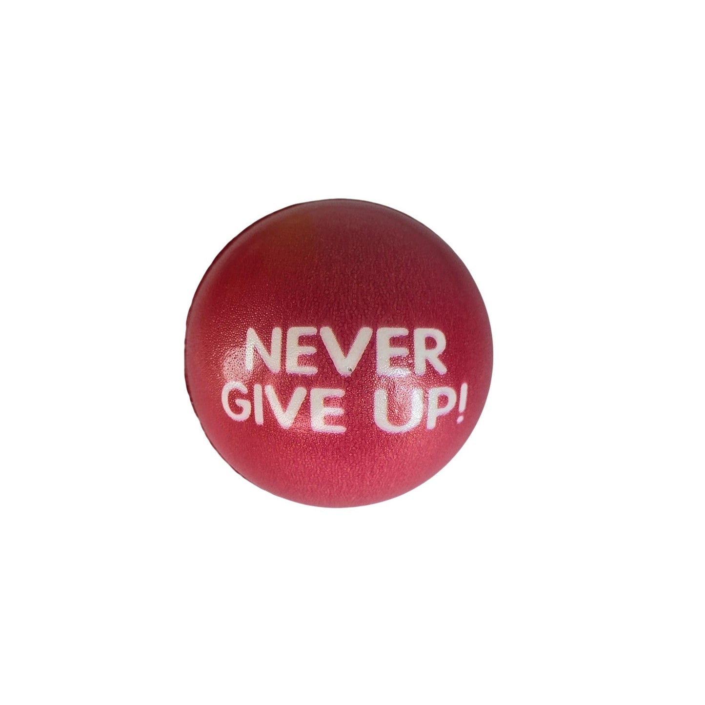 Slogan Stress Balls - Never Give Up/Believe in Yourself (Red) - Semicolon Sentiments