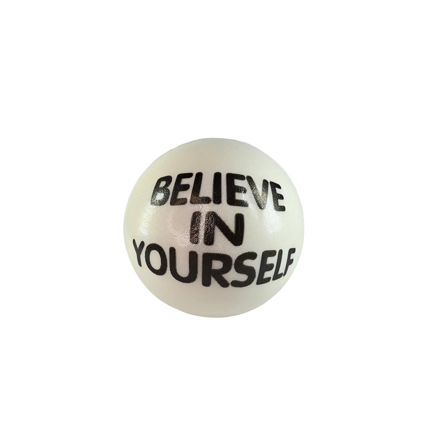 Slogan Stress Balls - Never Give Up/Believe in Yourself (White) - Semicolon Sentiments