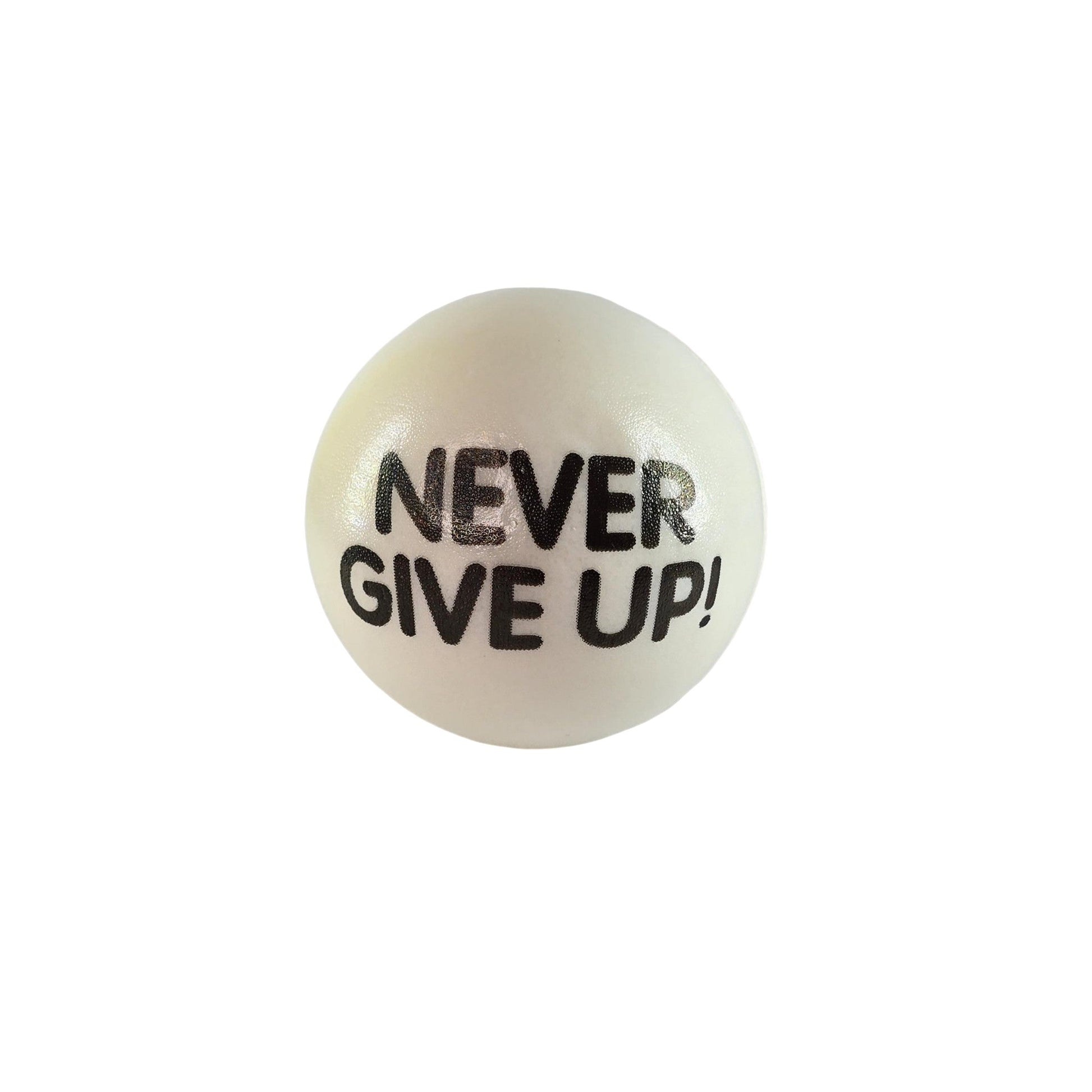Slogan Stress Balls - Never Give Up/Believe in Yourself (White) - Semicolon Sentiments