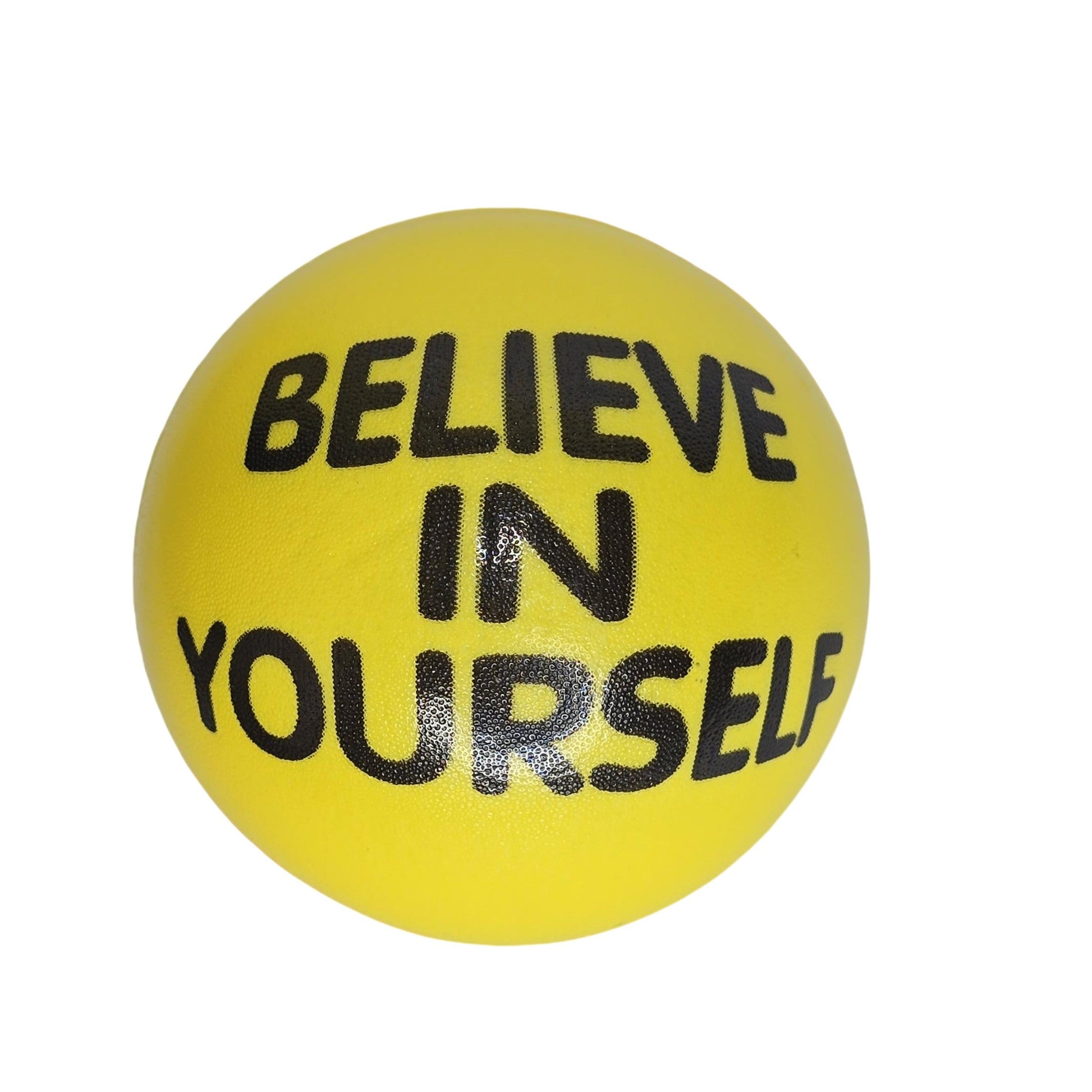 Slogan Stress Balls - Never Give Up/Believe in Yourself (Yellow) - Semicolon Sentiments