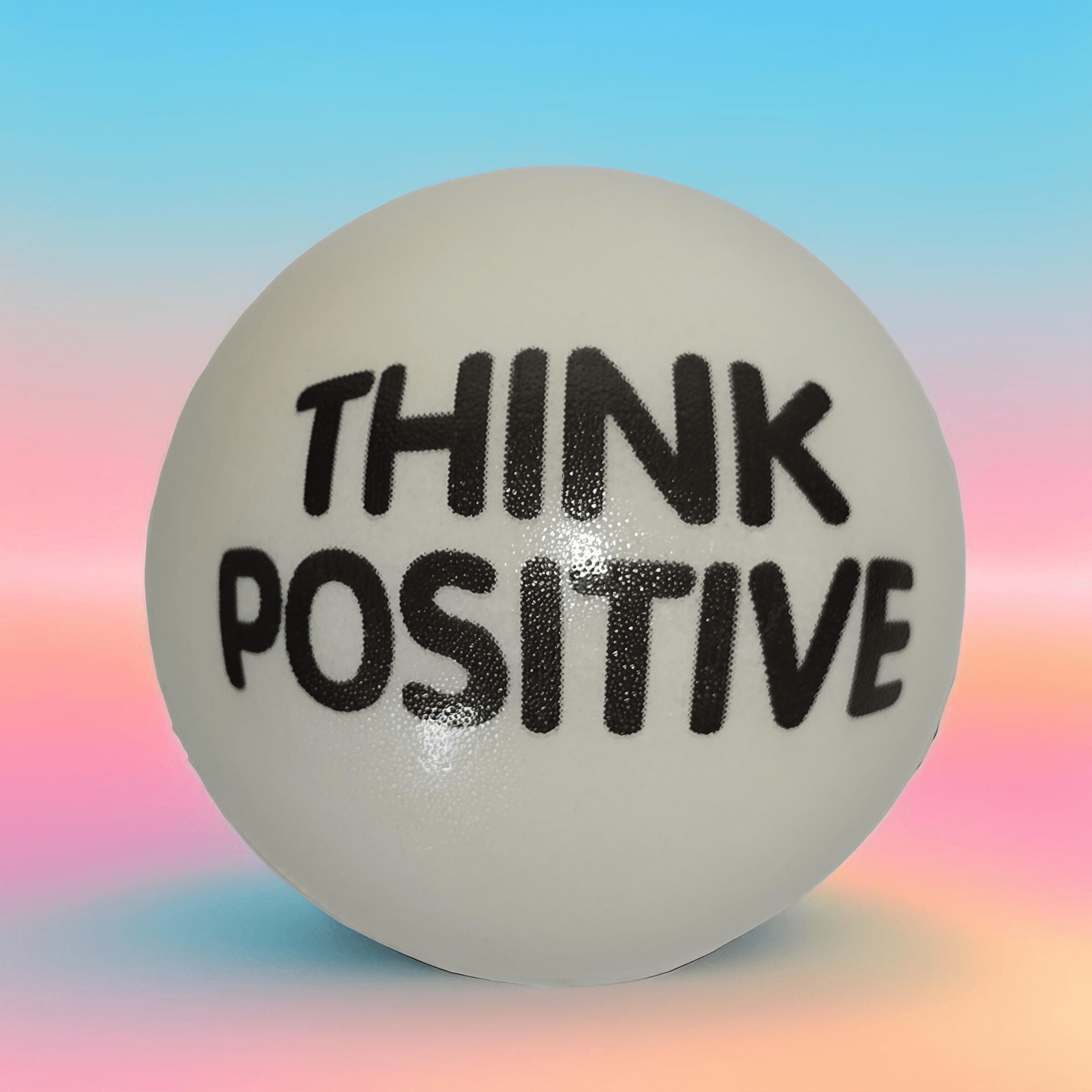 Slogan Stress Balls - Stay Positive (White) - Semicolon Sentiments