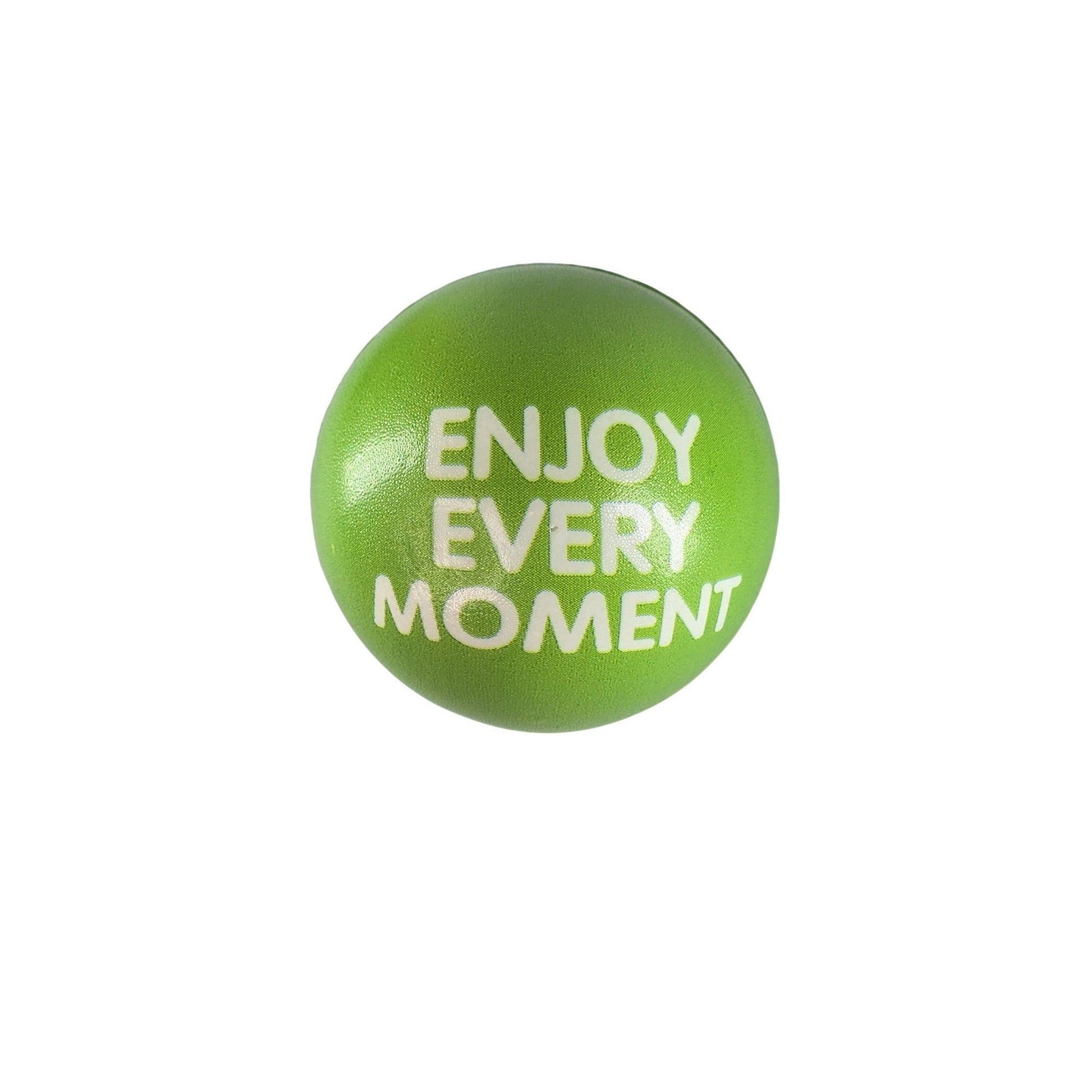 Slogan Stress Balls - Take a Deep Breath/Enjoy Every Moment (Green) - Semicolon Sentiments