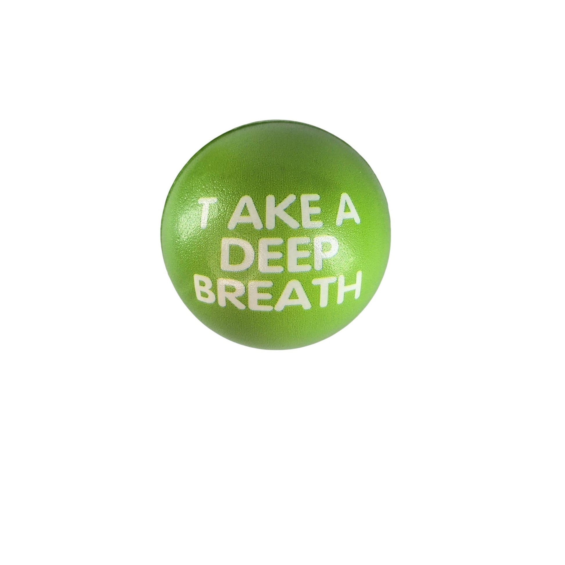 Slogan Stress Balls - Take a Deep Breath/Enjoy Every Moment (Green) - Semicolon Sentiments