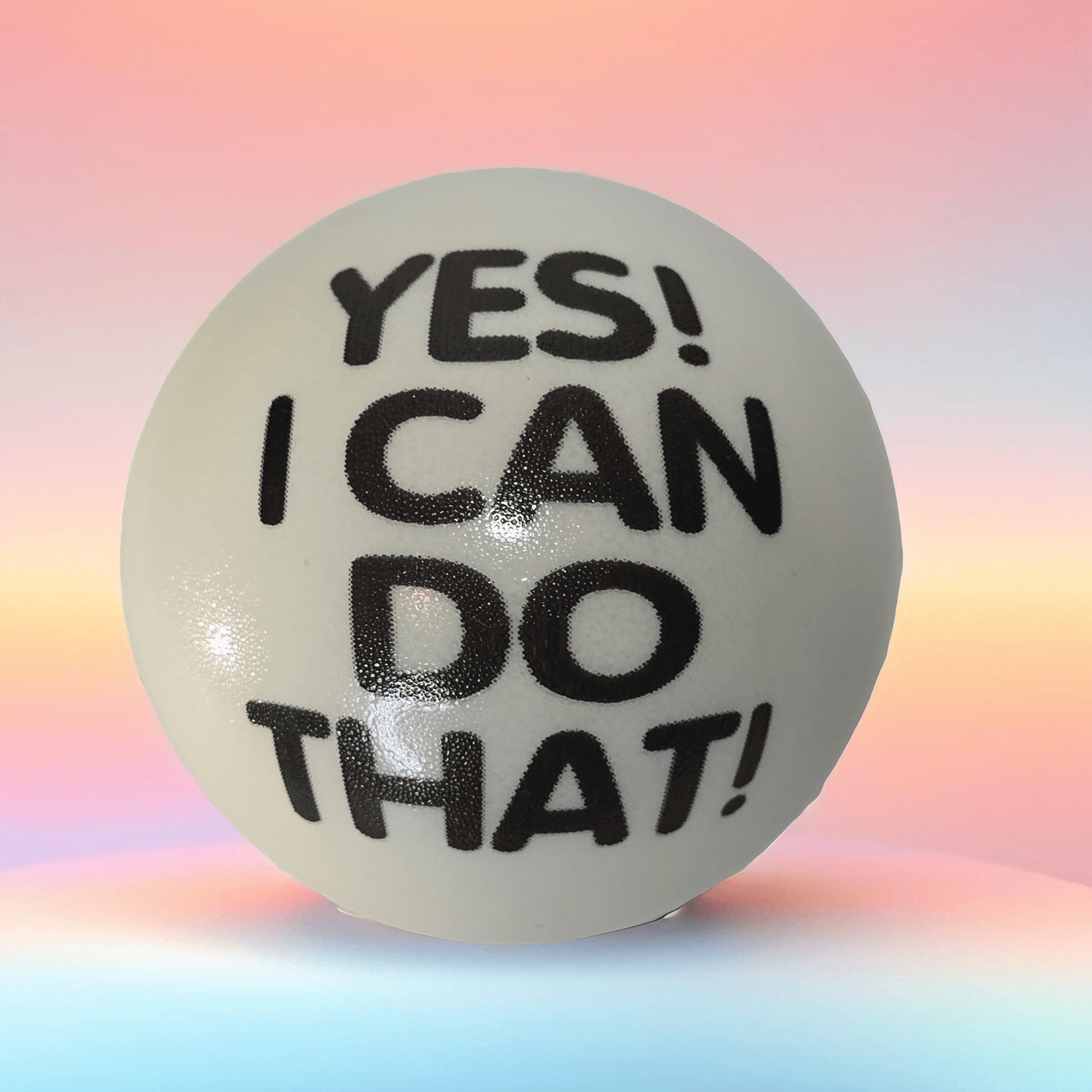 Slogan Stress Balls - Yes I Can Do That/Yes I Can Do This (White) - Semicolon Sentiments