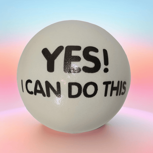 Slogan Stress Balls - Yes I Can Do That/Yes I Can Do This (White) - Semicolon Sentiments