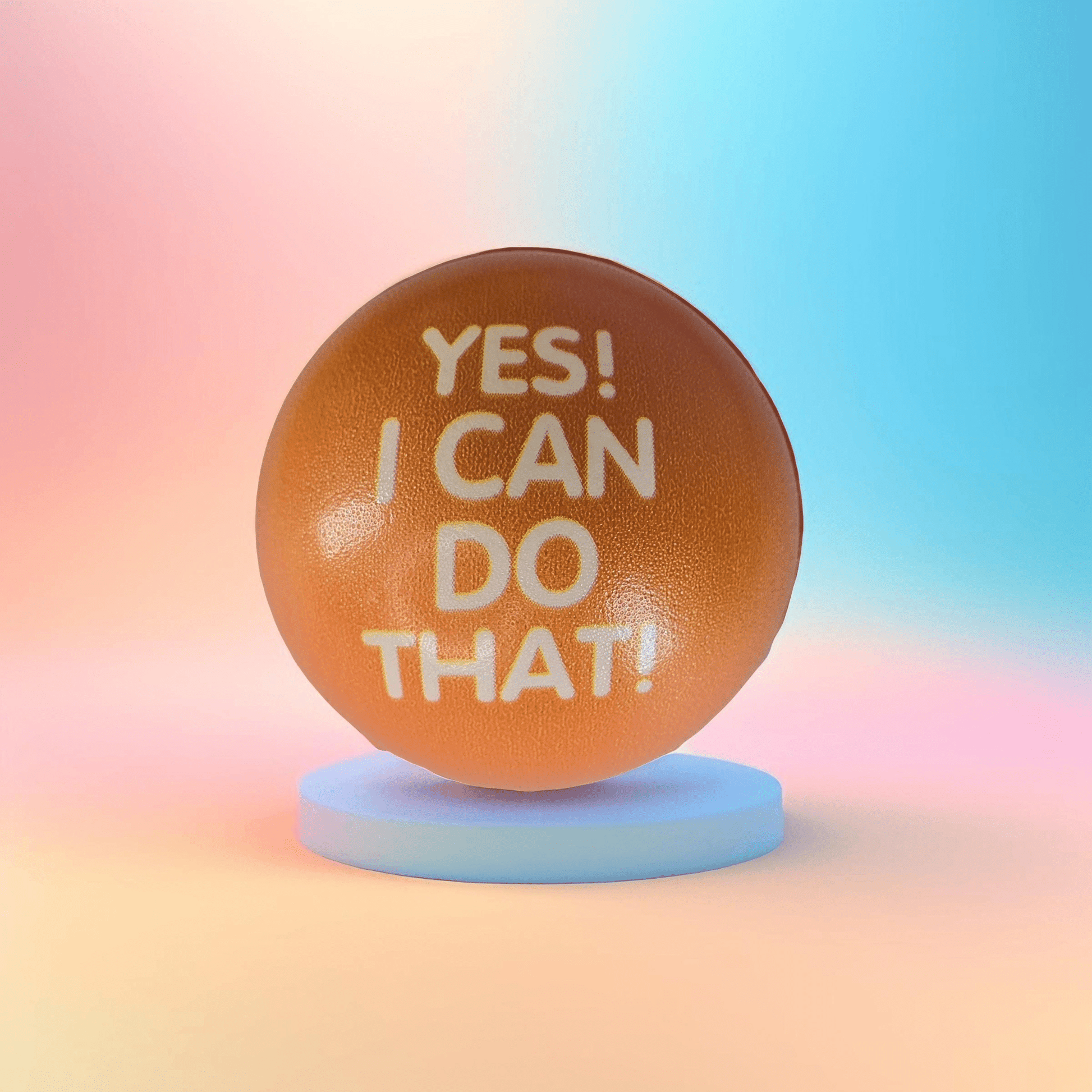 Slogan Stress Balls - Yes I Can Do This/Yes I Can Do That (Orange) - Semicolon Sentiments