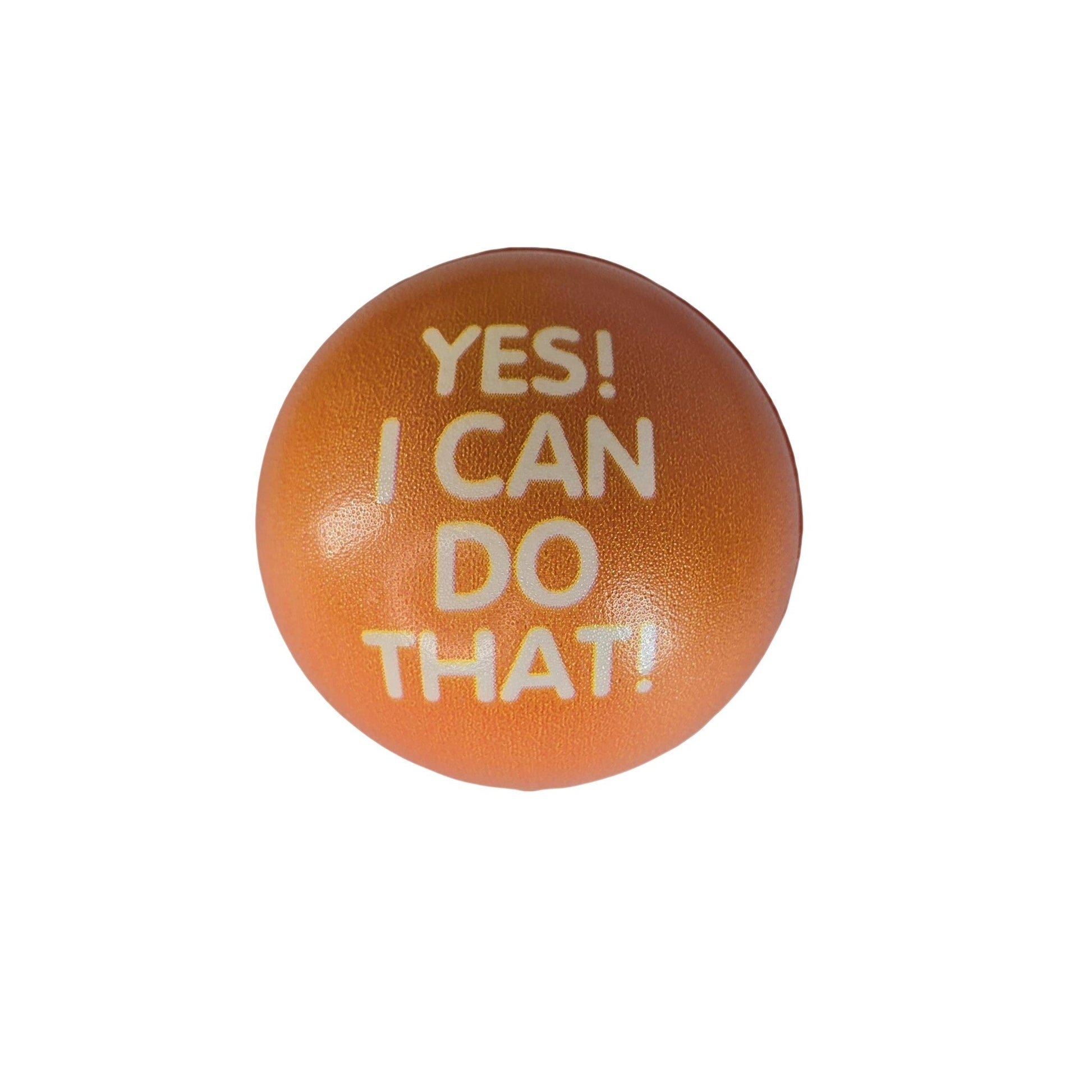 Slogan Stress Balls - Yes I Can Do This/Yes I Can Do That (Orange) - Semicolon Sentiments