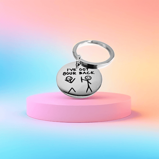 Stainless Steel Keyring ("I've got your back") - Semicolon Sentiments