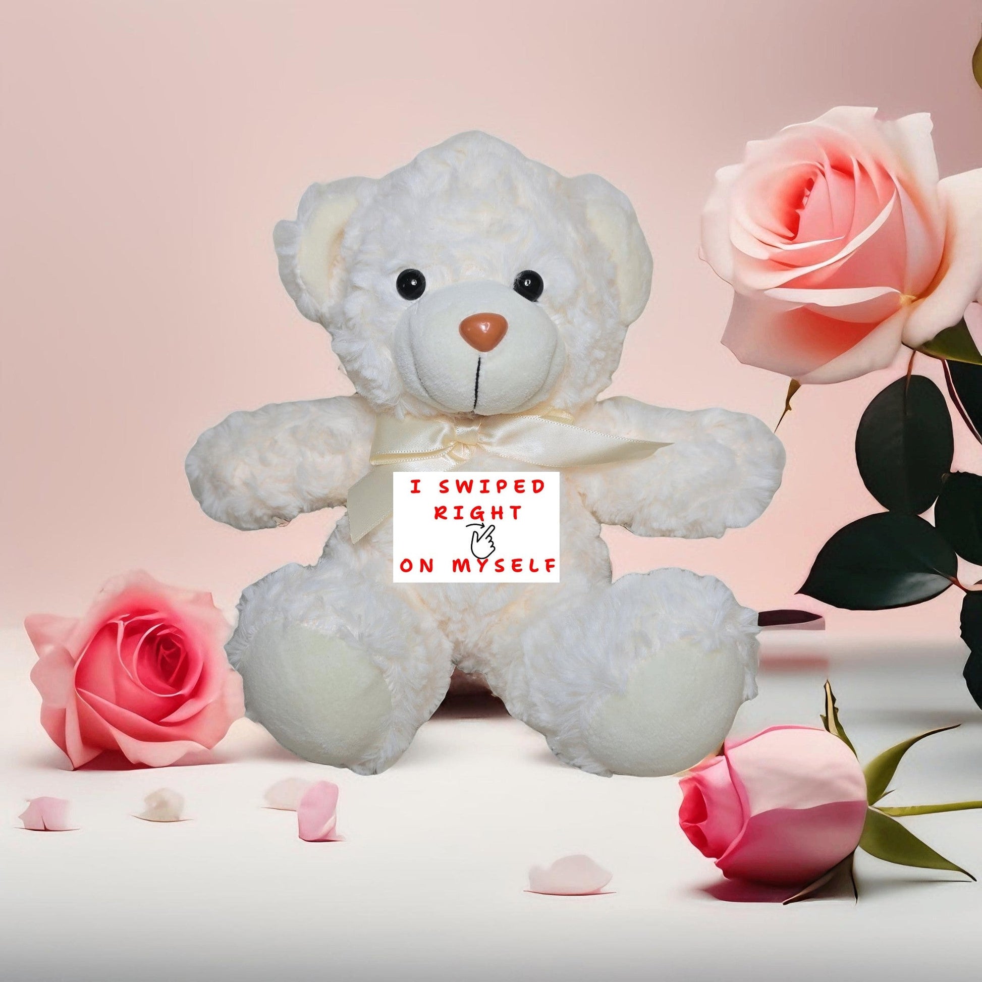 Valentine Bear with Message - Semicolon Sentiments