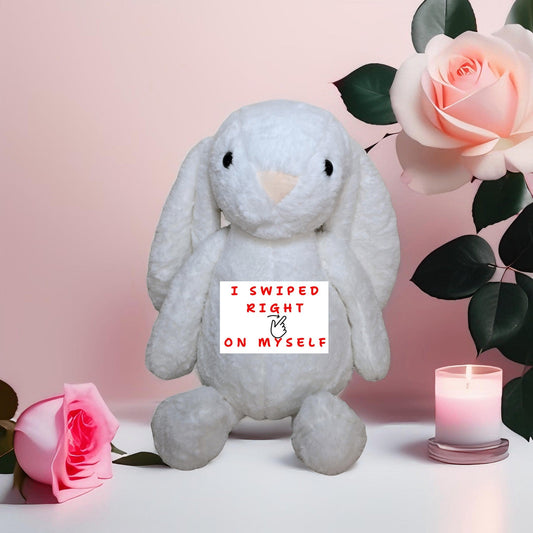 Valentine Bunny with Message - Semicolon Sentiments