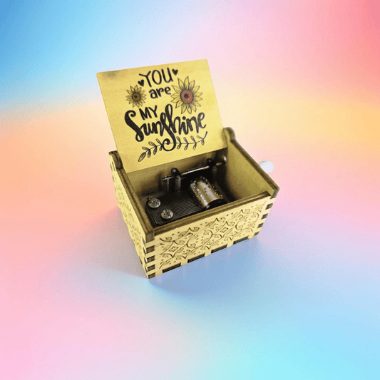 Wooden Music Box - Semicolon Sentiments